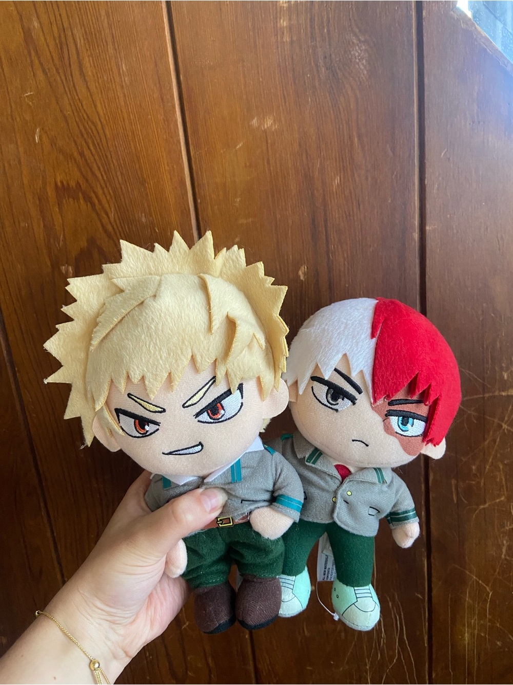 Todoeroki and bakugo from My Hero academia plush
